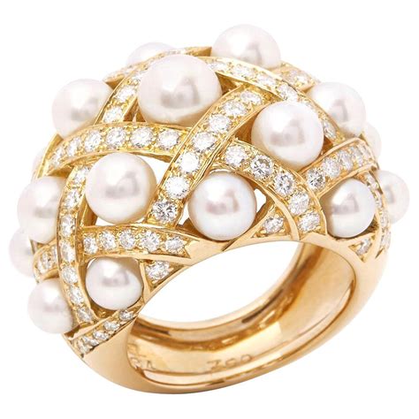 chanel pearl ring price|chanel stackable ring doorbell.